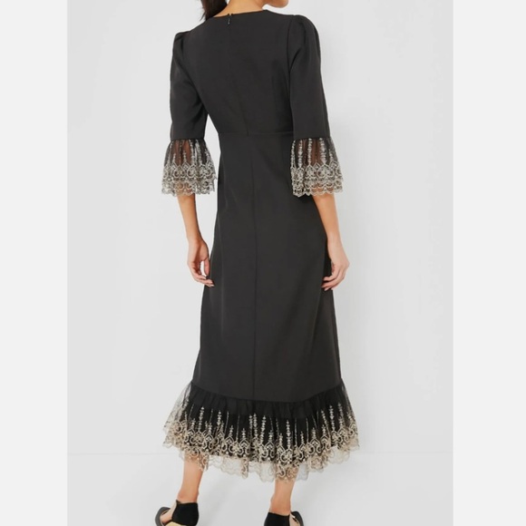 Pomander Place Black Lilith Dress-Gold Lace-Women S/M/L/XL/XXL-Formal-NEW-NWT - Picture 2 of 11